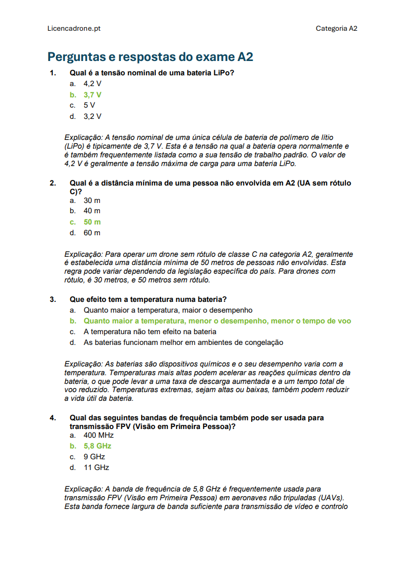 Exame de Drone A2 Portugal – 500+ Perguntas Oficiais ANAC com Respostas Detalhadas, Acesso Imediato e Garantia de Aprovação - Image 5