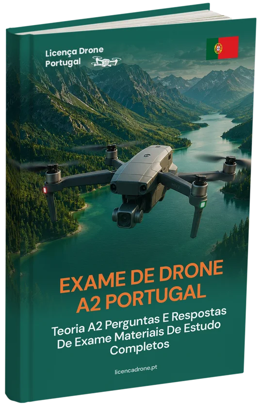 Exame de drone A2 Portugal – Teoria avançada, materiais completos e mais de 500 perguntas tipo exame com respostas